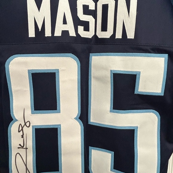 Derrick Mason Signed/Authenticated Tennessee Titans Jersey (JSA COA) 2xPro Bowl - Picture 3 of 5